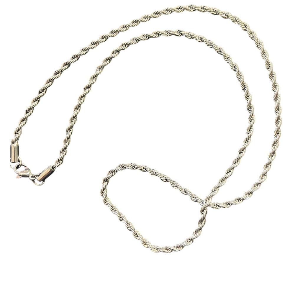 Titanium Twisted Fashion Necklace 22", 3 mm NWOT
